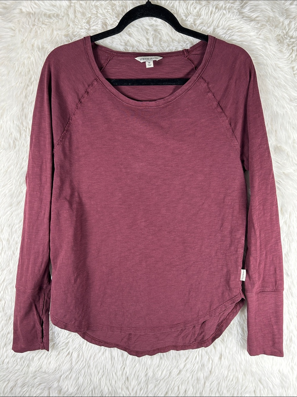 Frye & Co Maroon Crewneck Long-Sleeve Top